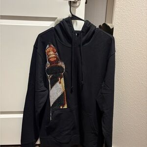 Makers Market Black Hoodie with Lighthouse Design